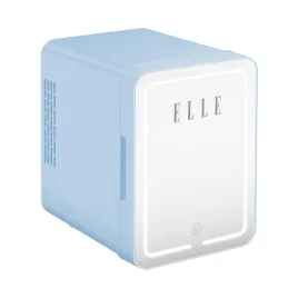 mini-lodowka-na-kosmetyki-elle-makeup-mirror-4l-led-niebieska-z-lusterkiem
