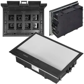 puszka-podlogowa-na-gniazda-modulowe-z-pokrywa-stalowa-floorbox-8-modulow