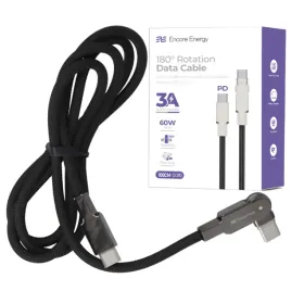 encore-kabel-usb-c-x2-ruchoma-wtyczka-qc-pd-3a-60w-1-m-braided-ee122-cc