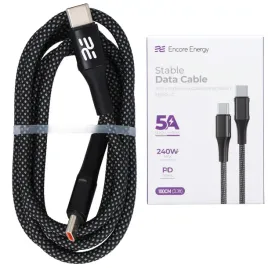 nowy-kabel-encore-usb-c-x2-5a-qc-pd-240w-braided-100-cm-szary-ee160-cc