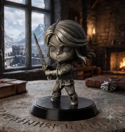 ciri-chibi-figurka-zywiczna-true-brass-wiedzmin