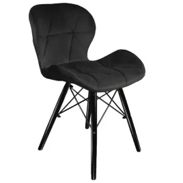 welurowe-tapicerowane-czarne-krzeslo-skandynawskie-salon-jadalnia-loft