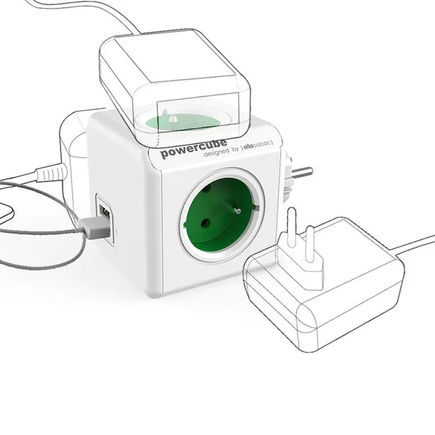 listwa-kostka-allocacoc-powercube-4-gniazda-230v-2xusb-2-1a