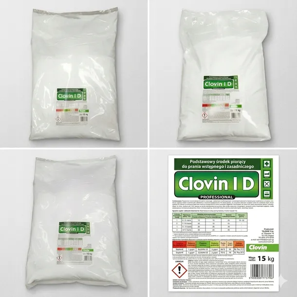 CLOVIN I D - profesjonalny środek do prania wstępnego i zasadniczego -15 kg