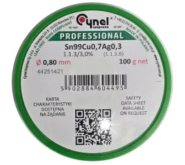 cynel-cyna-do-lutowania-bezolowiowy-sn99-3cu0-7-1-1-3-topnik-3percent-0-80mm-100g