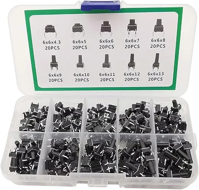 prorock-tactile-switch-200pcs-6mm-light-touch-assortment