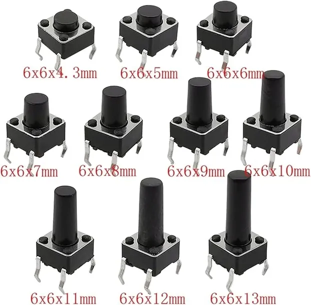 prorock-tactile-switch-200pcs-6mm-light-touch-assortment