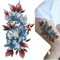 tatuaz-zmywalny-21cm-bezpieczny-tymczasowy-motyw-kolorowe-kwiaty-rosliny
