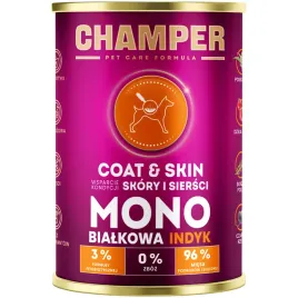 karma-mokra-dla-psa-monobialkowa-champer-skora-i-siersc-indyk-400g