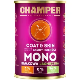 karma-mokra-dla-psa-monobialkowa-champer-skora-i-siersc-jagniecina-400g