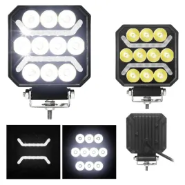 robocza-lampa-10-led-halogen-2-pasy-led-bialy-kwadratowa
