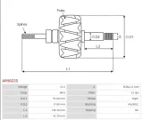wirnik-alternatora-ar9022s-numer-katalogowy-oryginalu-ar9022s