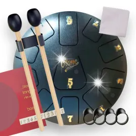 stalowy-beben-jezykowy-8-cali-11-tonow-tongue-drum-bk-czarny-etui-paleczki