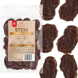 maced-przysmak-dla-psa-steki-wolowe-95percent-miesa-500g