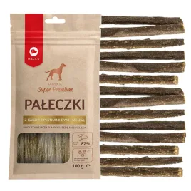 maced-przysmak-dla-psa-paleczki-z-kaczki-z-pestkami-dyni-i-melisa-100g