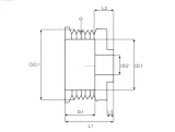 kolo-pasowe-alternatora-ap0053-stan-nowy-waga-z-opakowaniem-2-kg
