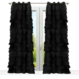 firana-czarna-woal-falbany-glamour-do-salonu-zabki-tunel-gladka-250-x145cm