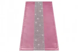 bieznik-glamour-welur-40x140-rozowy-velvet-srebrne-cyrkonie