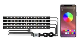 oswietlenie-wnetrza-kabiny-samochodu-tasma-led-rgb-4x12-bluetooth-app-usb