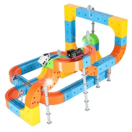 tor-klocki-magnetyczne-konstrukcyjne-kolejka-elektryczna-zestaw-140-el