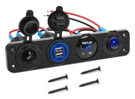 panel-gniazdo-zapalniczki-woltomierz-ladowarka-2x-usb-42a-wlacznik-4w1