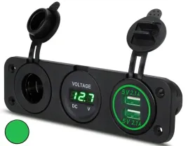 usb-42a-woltomierz-6-30v-gniazdo-zapalniczki-ziel