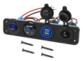 panel-gniazdo-zapalniczki-woltomierz-ladowarka-2x-usb-42a-wlacznik-4w1