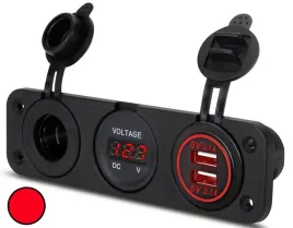 usb-42a-woltomierz-6-30v-gniazdo-zapalniczki-czer