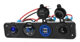 panel-gniazdo-zapalniczki-woltomierz-ladowarka-2x-usb-42a-wlacznik-4w1