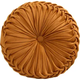 poduszka-welur-dekoracyjna-plisowana-welur-okragla-38-cm-braz-karmel-ruda