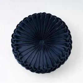 poduszka-welurowa-okragla-ozdobna-guzik-plisowana-glamour-38-cm