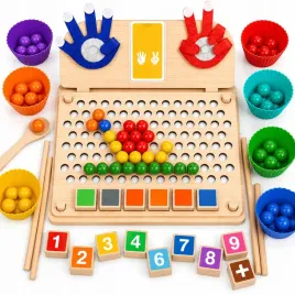 montessori-zabawka-edukacyjna-drewniana-tablica-nauka-liczenia-sortowanie