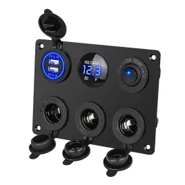 panel-3x-gniazdo-zapalniczki-woltomierz-ladowarka-2x-usb-42a-wlacznik-4w1