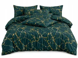 komplet-poscieli-200x220-poszewki-zielona-marmurek-glamour