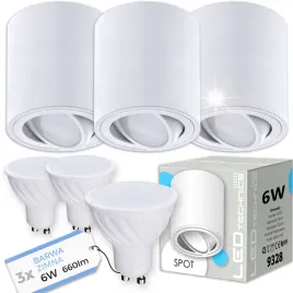 3x-spot-oprawa-natynkowa-halogenowa-tuba-ruchoma-gu10-6w-zimna-zarowka-led