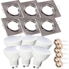 zestaw-6x-oprawa-halogenowa-satynowa-kwadrat-zarowka-gu10-led-10w-ciepla