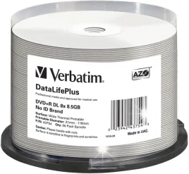 plyta-dvd-r-dl-verbatim-85gb-8x-50szt-cake-50-datalife-biala-do-nadruku