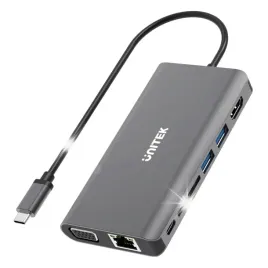 hub-usb-c-unitek-d1019b-3-1-8w1-power-delivery-100w