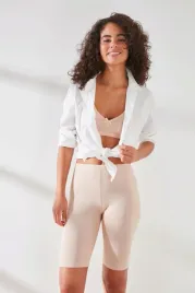 legginsy-damskie-bezowe-kolano-dlugosc-gladkie-m-5ha