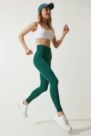 legginsy-damskie-dlugie-zielone-wysoki-stan-gladkie-42-5ha
