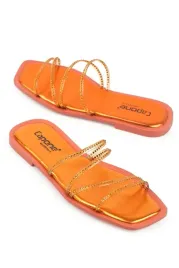 damskie-klapki-casual-pomaranczowe-z-zlotymi-paskami-39-5ha