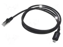 logilink-cu0411-kabel-ethernet-usb-c-do-rj45-cat6-15m-czarno-szary