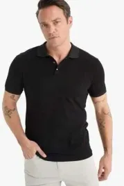 defacto-czarna-meska-koszulka-polo-z-krotkim-rekawem-xl-5ha