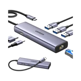 ugreen-adapter-hub-usb-c-6w1-do-3x-usb-a-3-0-hdmi-4k-rj45-lan-1gb-pd-100w