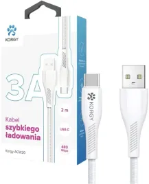 korgy-acw20-kabel-usb-usb-typ-c-2m-bialy
