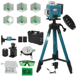 poziomica-laserowa-stojak-laser-krzyzowy-360-samopoziomujacy-statyw-2-aku