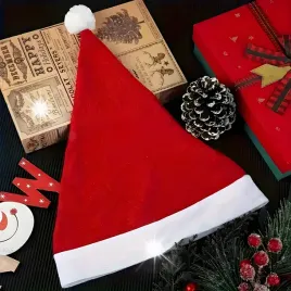 12x-czapka-swietego-mikolaja-z-pomponem-przebranie-stroj-kostium-na-swieta