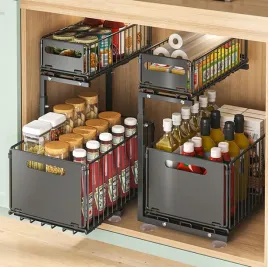 organizer-kuchenny-wysuwany-do-szafki-dwupoziomowy-pod-zlew-polka-stojak