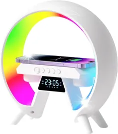 lampka-led-rgb-ladowarka-indukcyjna-glosnik-budzik-radio-zegar