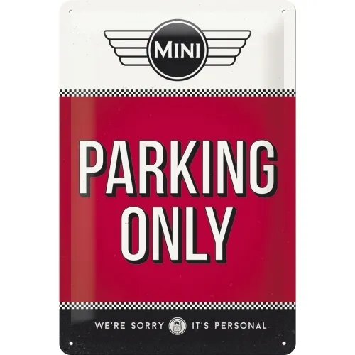 tablica-plakat-mini-cooper-parking-only-blaszany